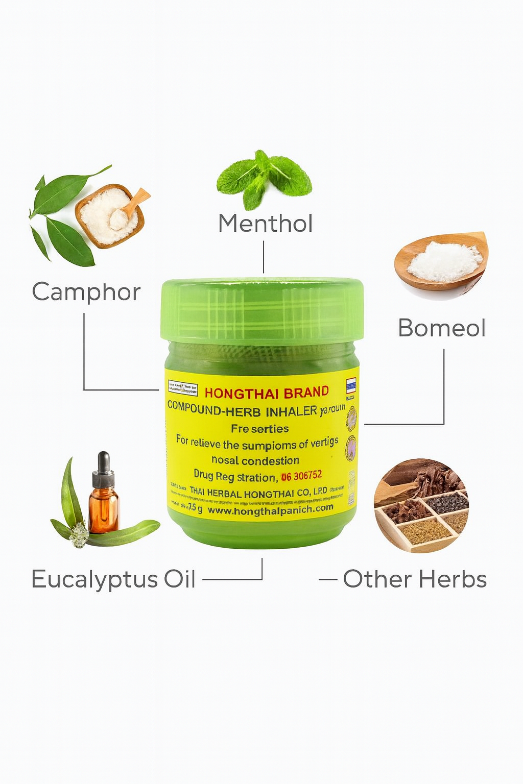 Lot de 2 Yadom Hong Thai – Inhaler Thaï Traditionnel🌿